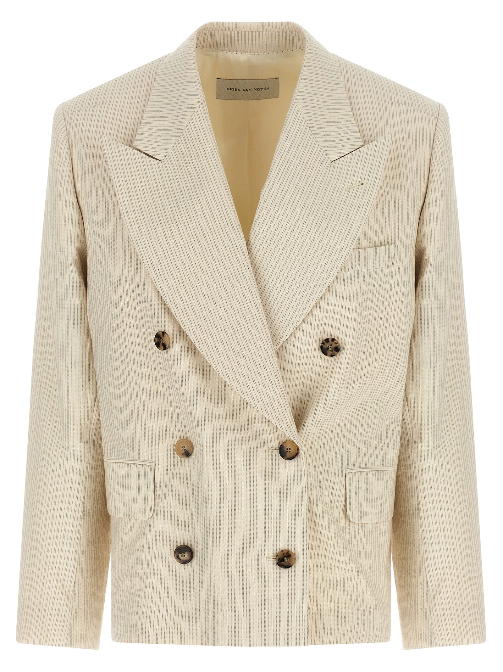 Dries Van Noten Beige Cotton Women's Blazer