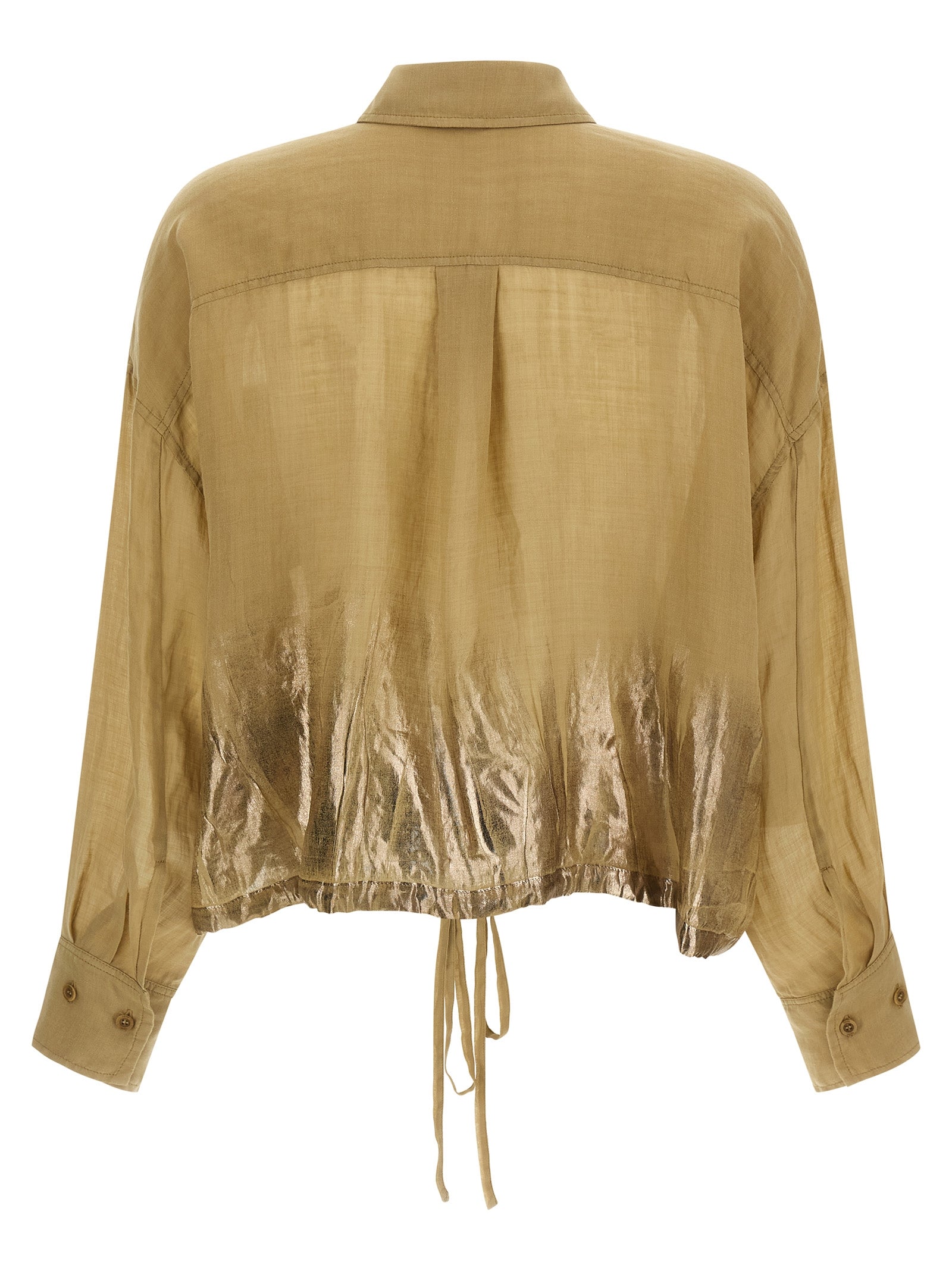 NUDE Brown Tencel Women's Blouse