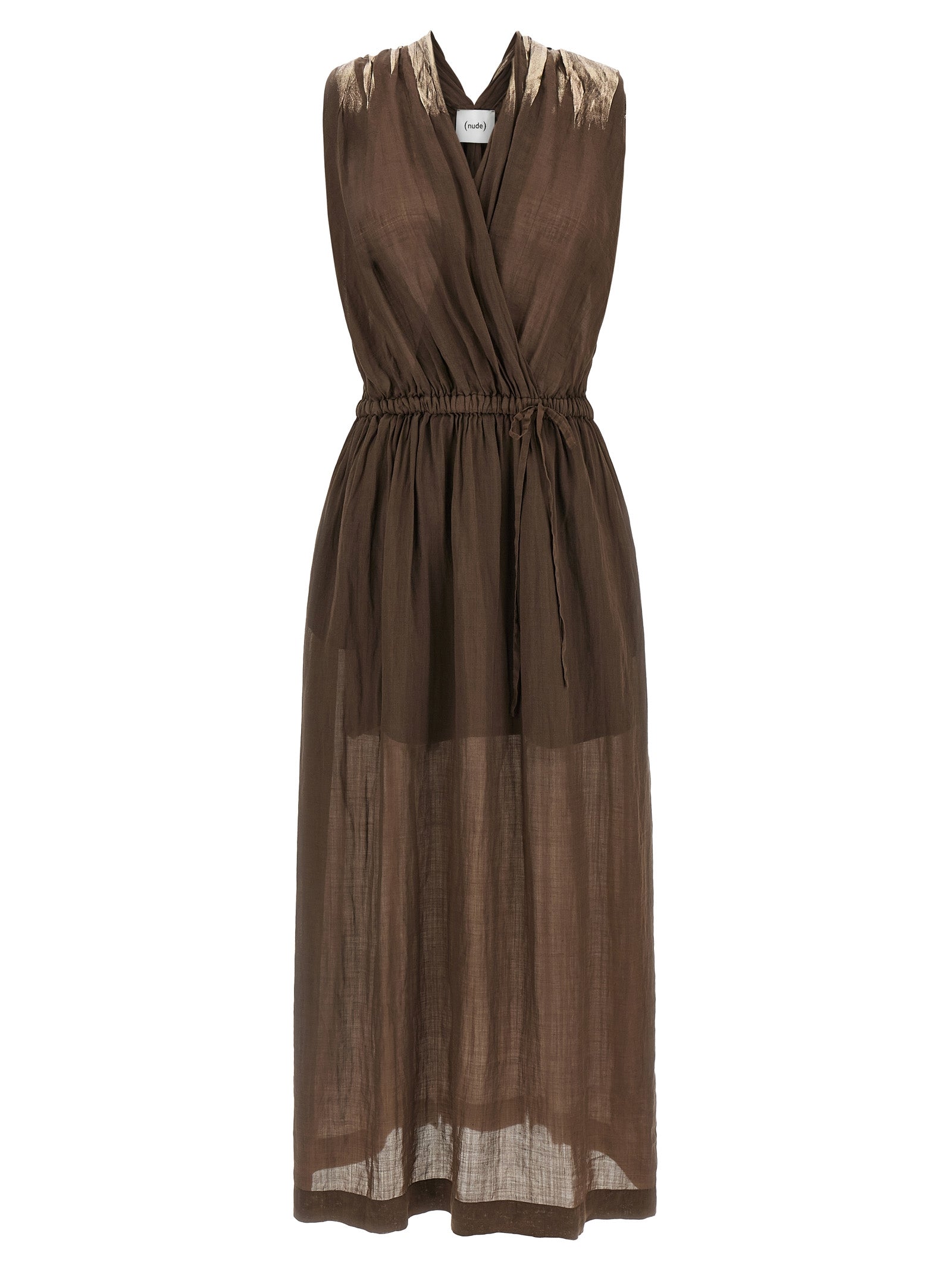 NUDE Brown Tencel Long Women's Dress