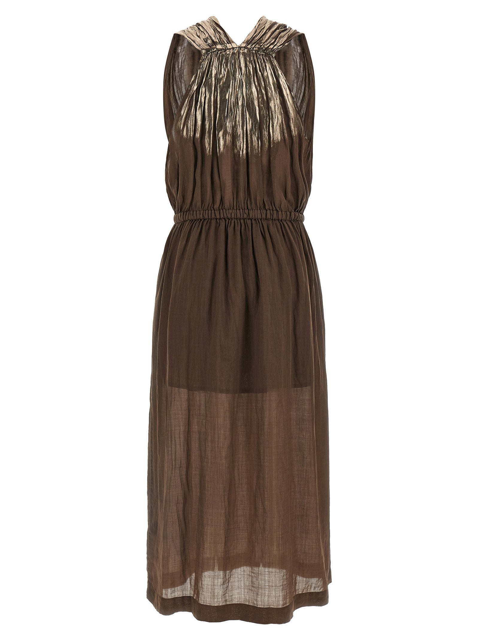 NUDE Brown Tencel Long Women's Dress