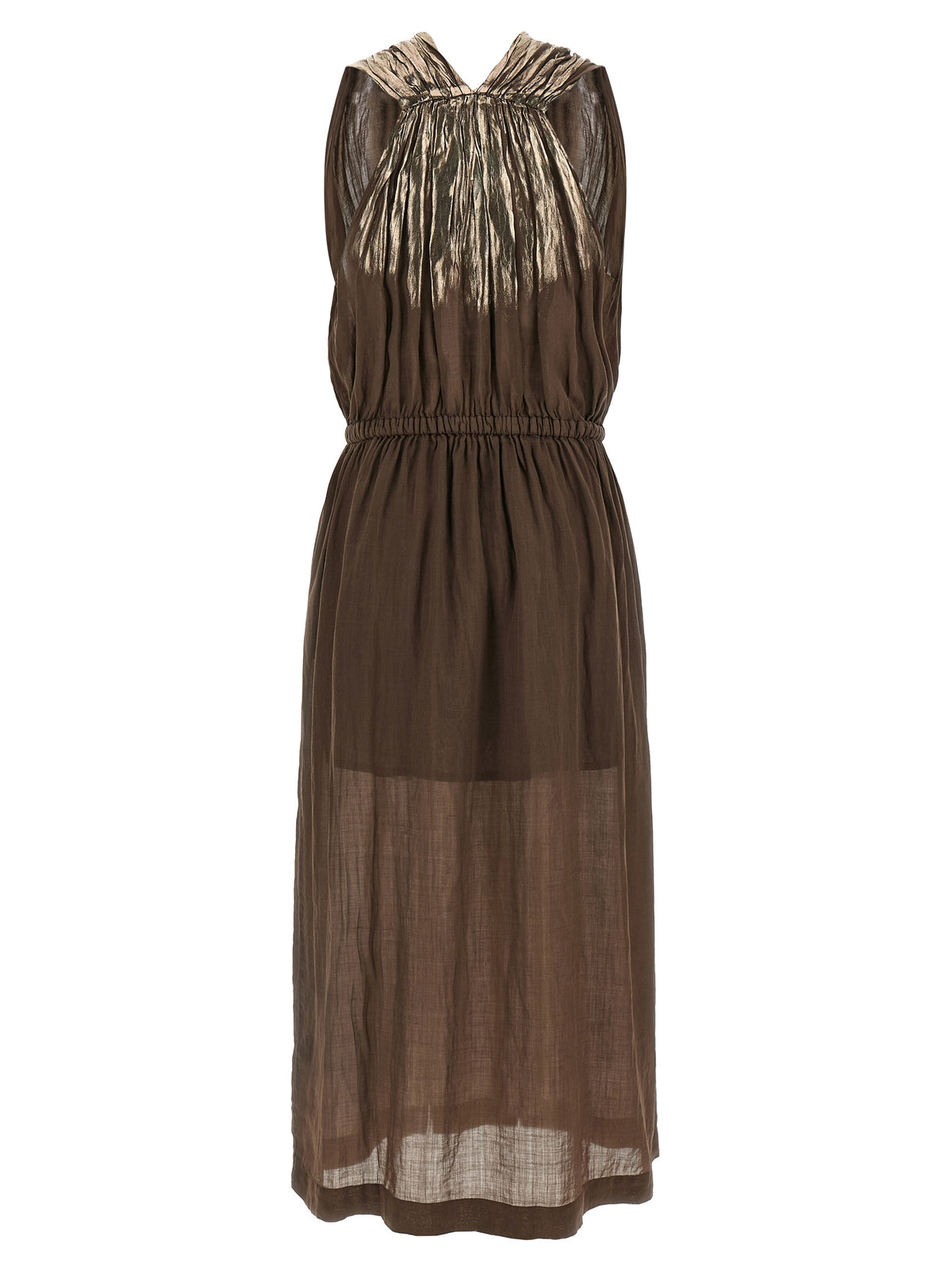 NUDE Brown Tencel Long Women's Dress
