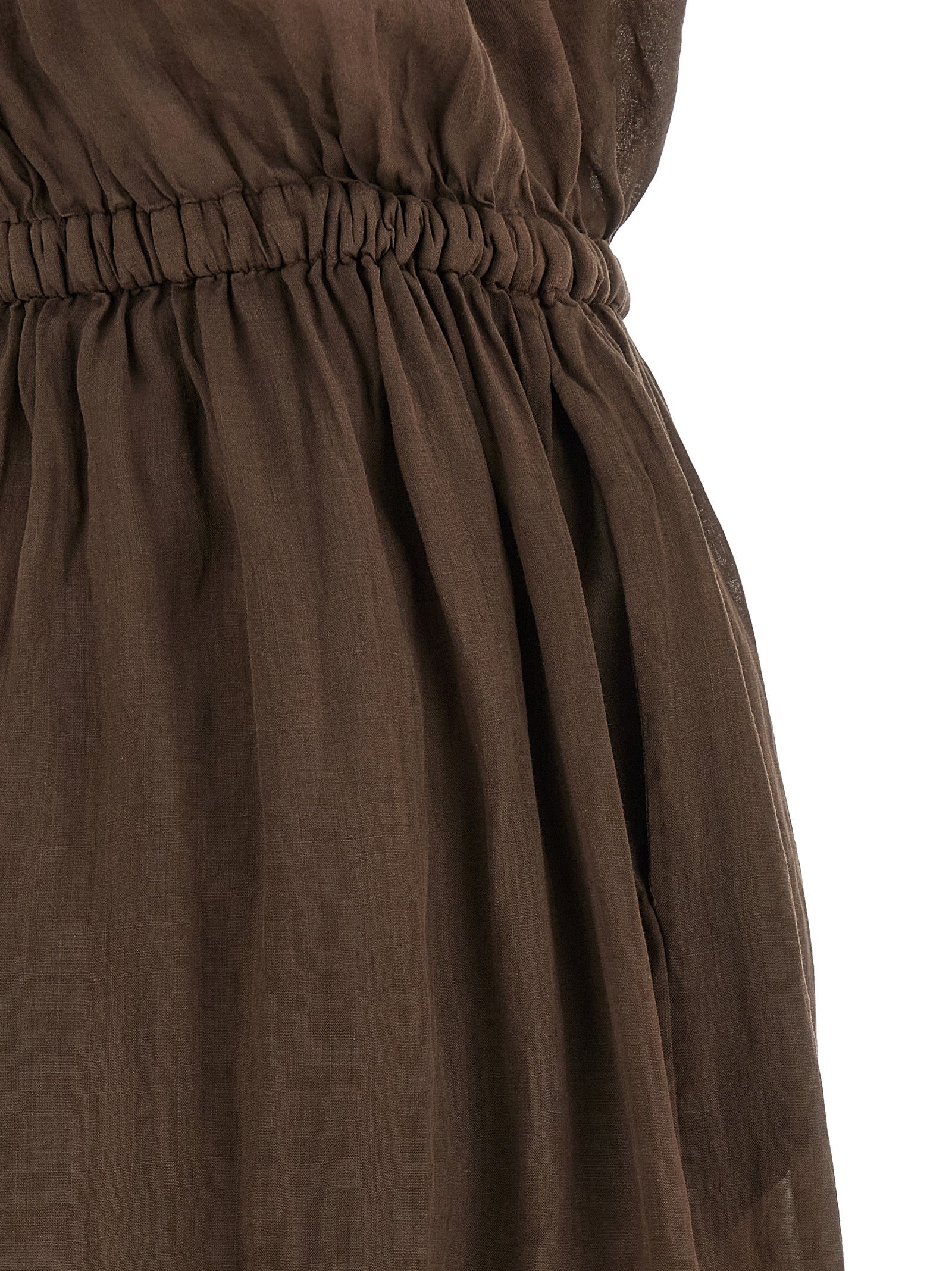 NUDE Brown Tencel Long Women's Dress