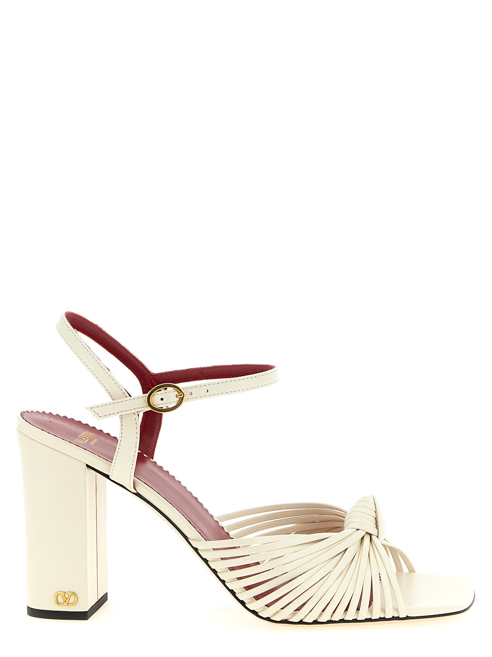 Valentino Garavani White Goatskin Stiletto Heel Women's Sandals