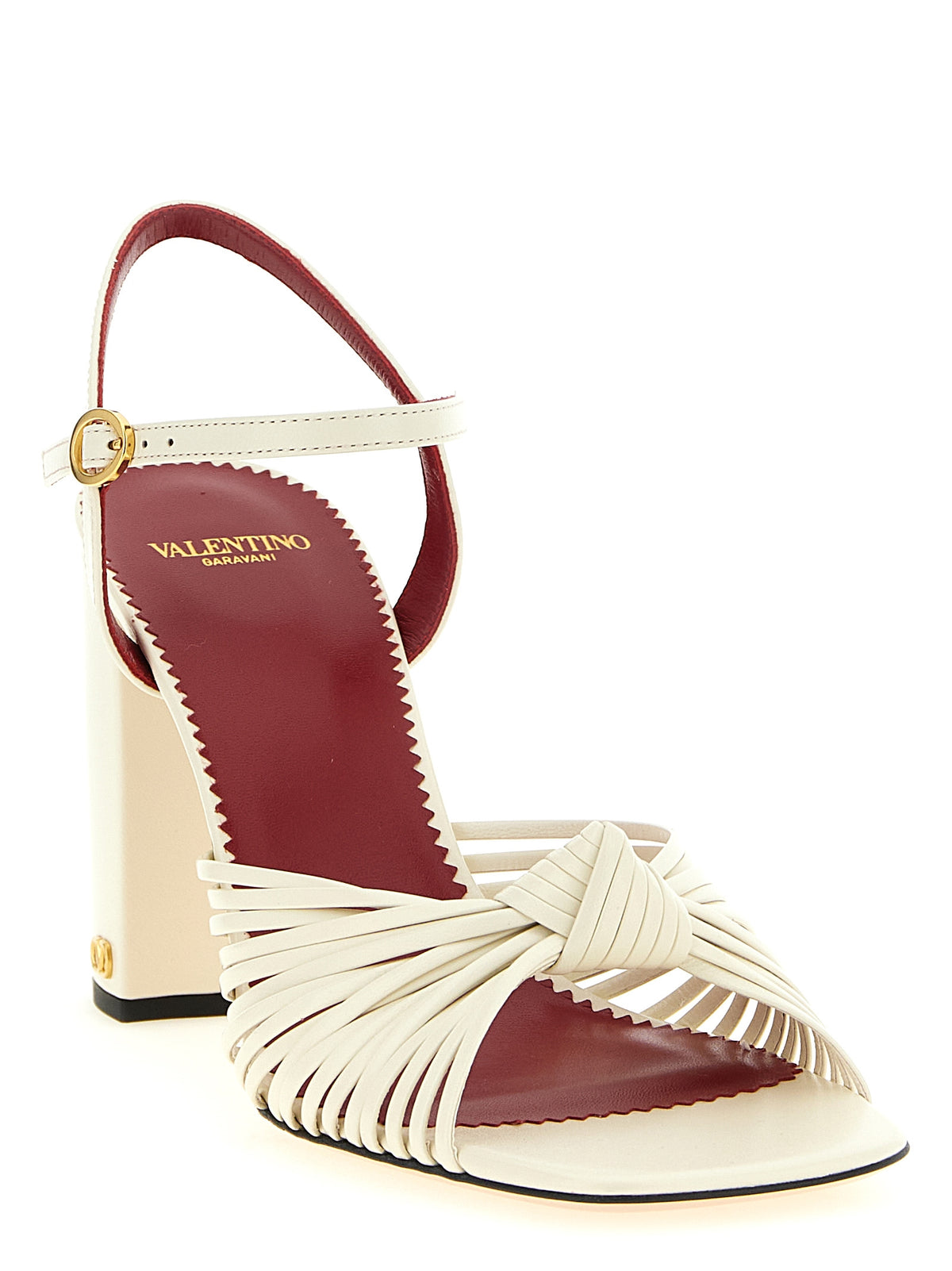 Valentino Garavani White Goatskin Stiletto Heel Women's Sandals