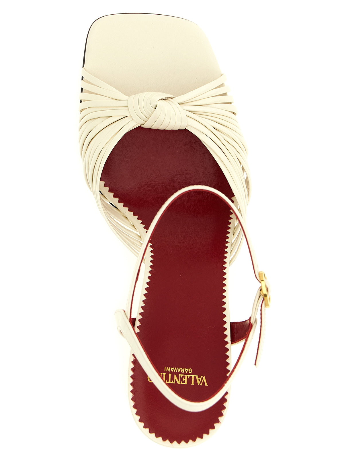 Valentino Garavani White Goatskin Stiletto Heel Women's Sandals