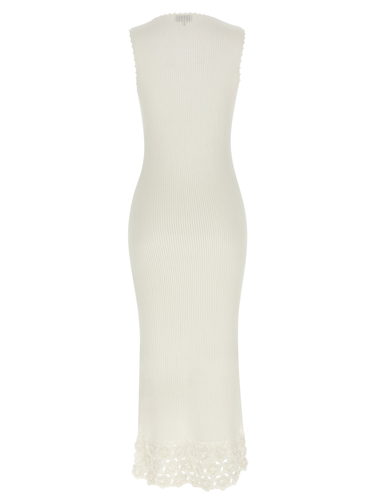 Ganni White Organic Cotton Long Women's Dress