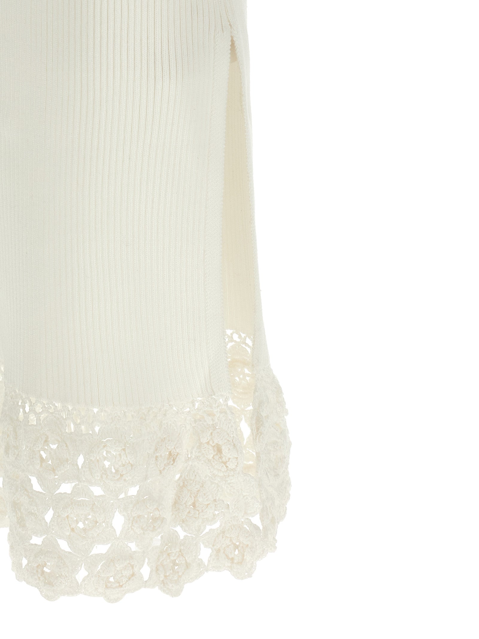 Ganni White Organic Cotton Long Women's Dress