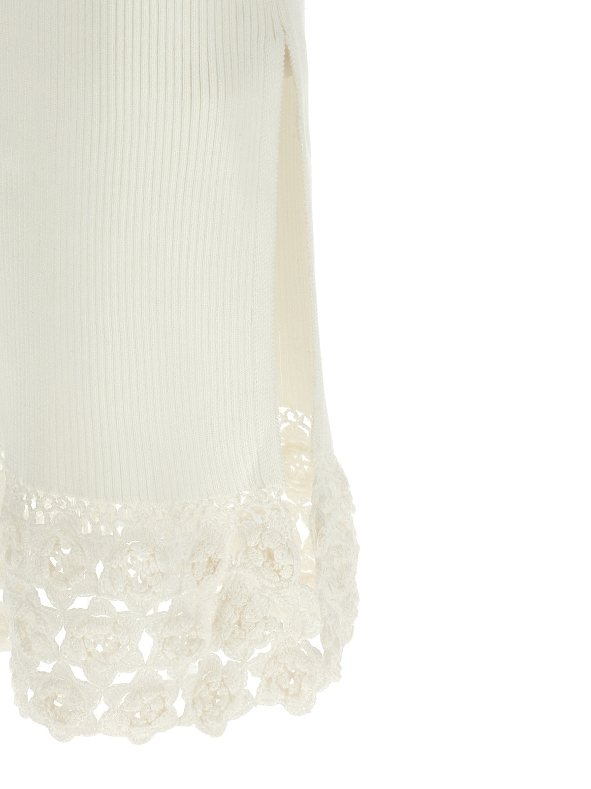 Ganni White Organic Cotton Long Women's Dress