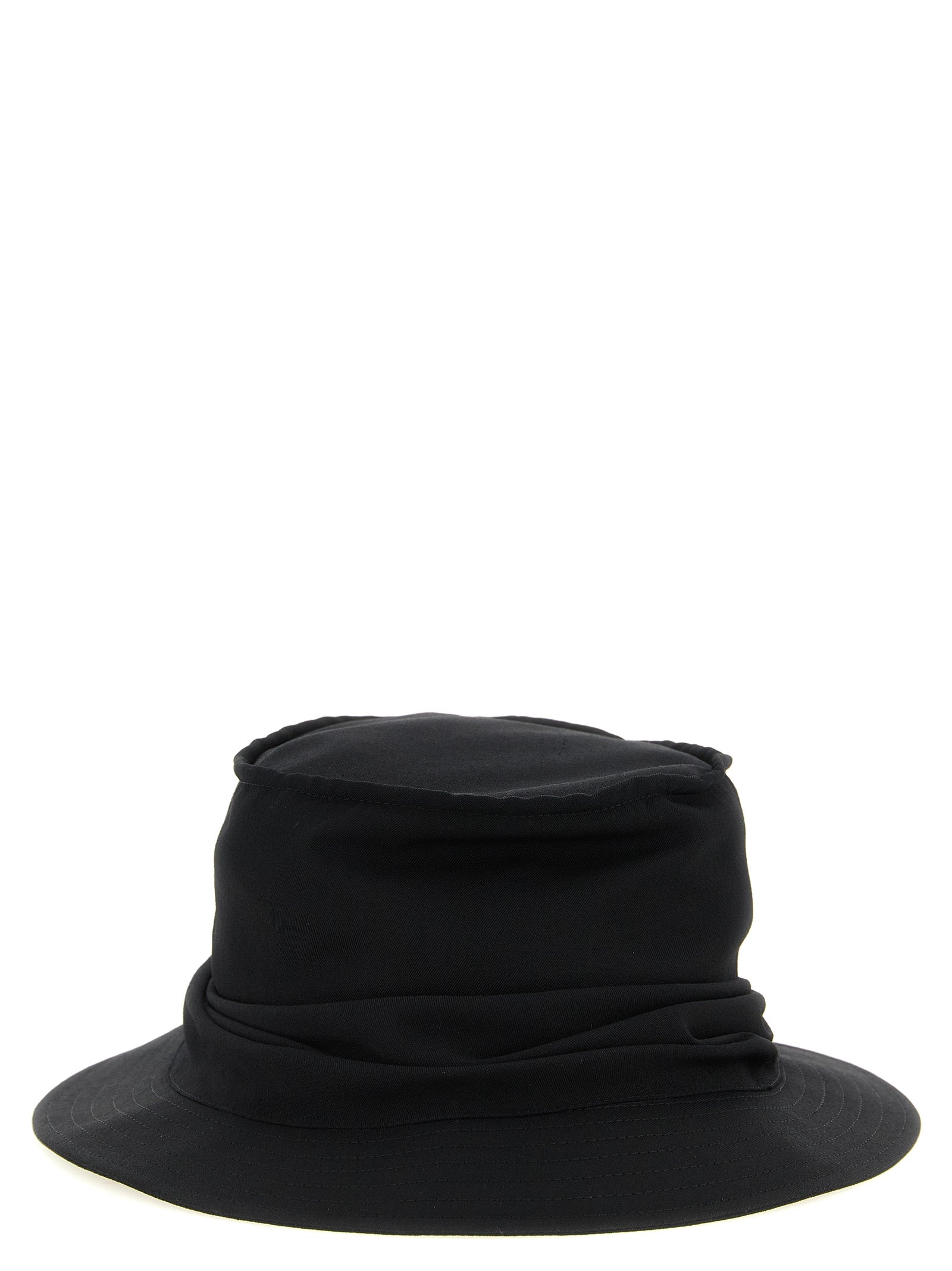 Yohji Yamamoto Black Wool Bucket Men's Hat
