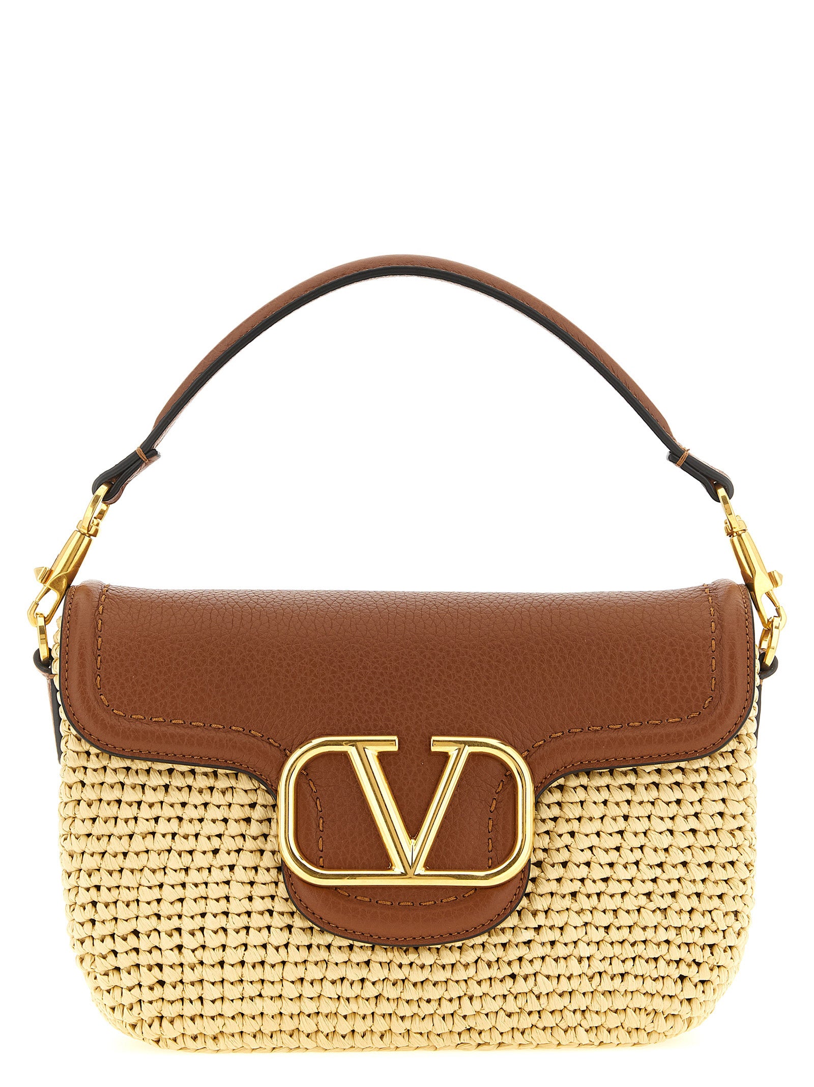 Valentino Garavani Brown Viscose Shoulder Women's Bag