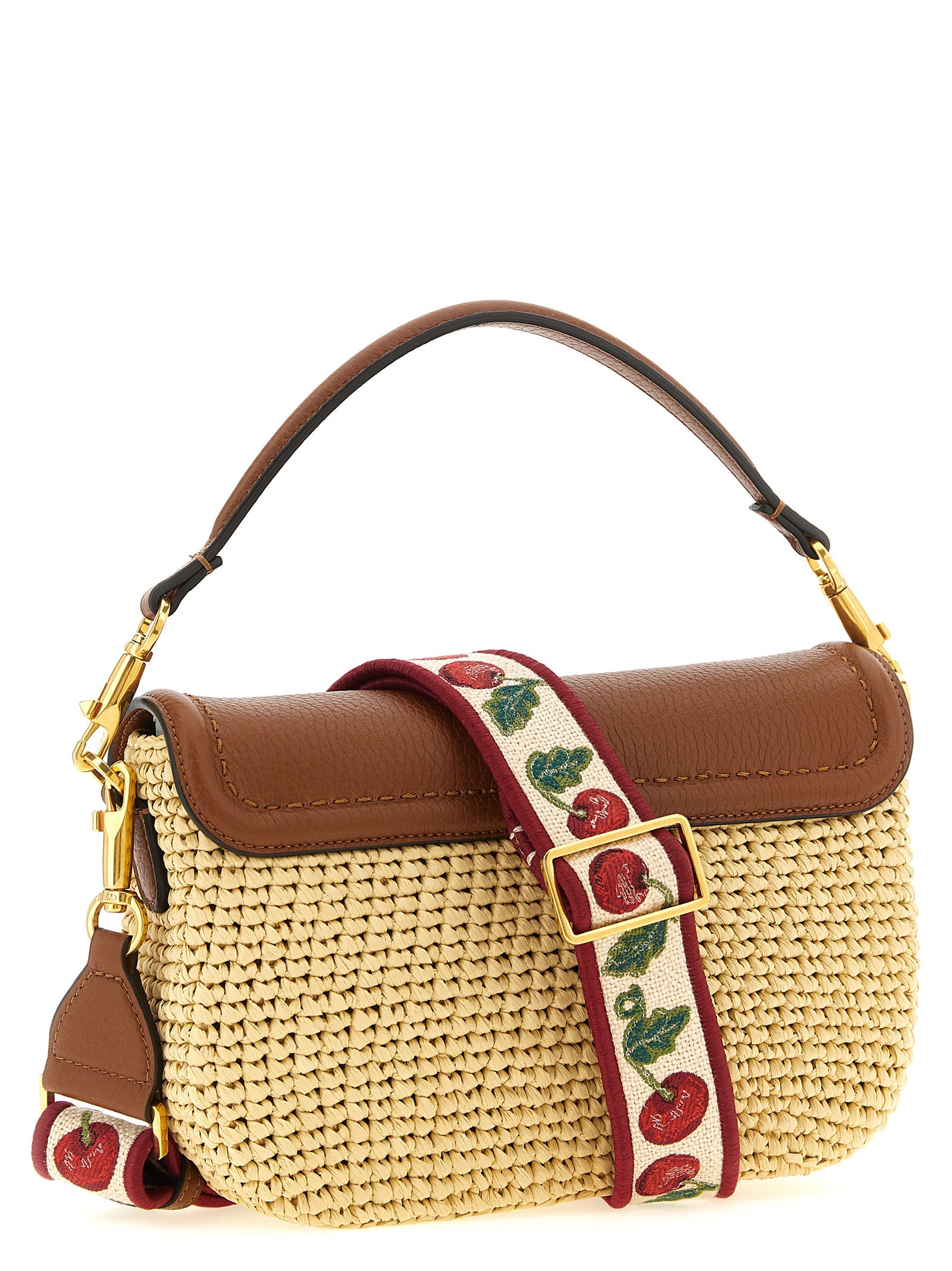 Valentino Garavani Brown Viscose Shoulder Women's Bag