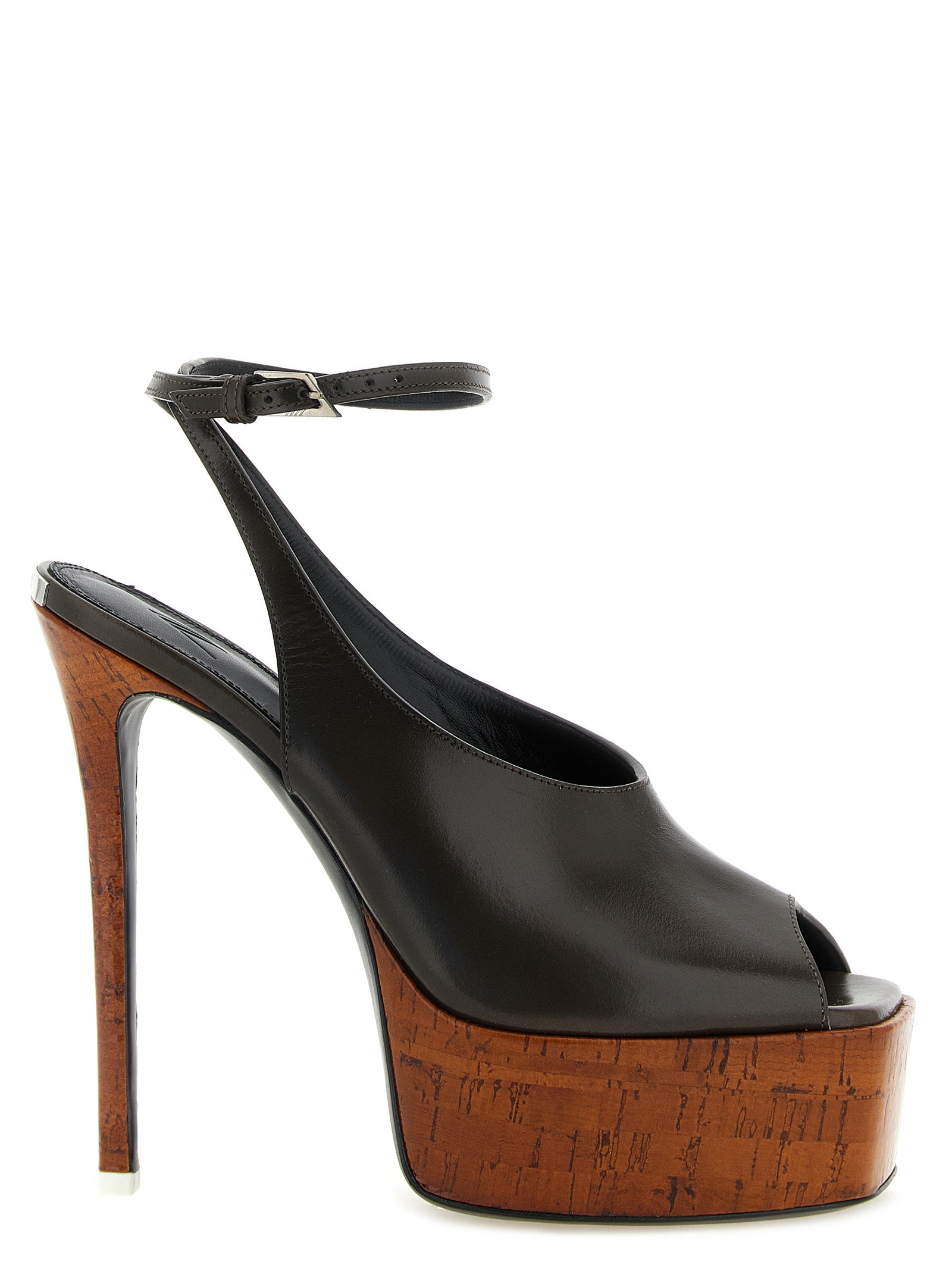 The Attico Bicolor Calfskin Stiletto Heel Women's Sandals