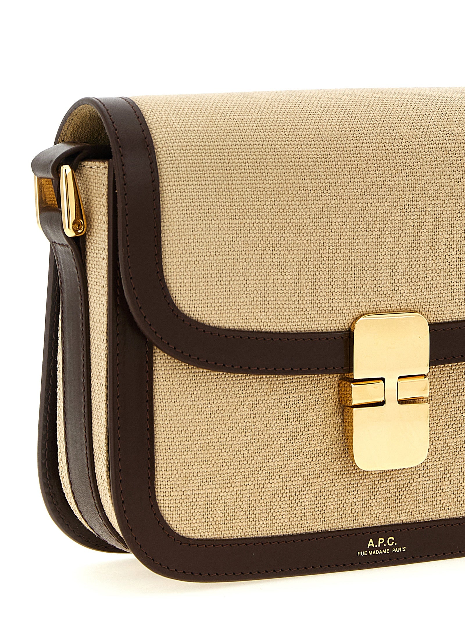 A.P.C. Beige Cotton Crossbody Women's Bag