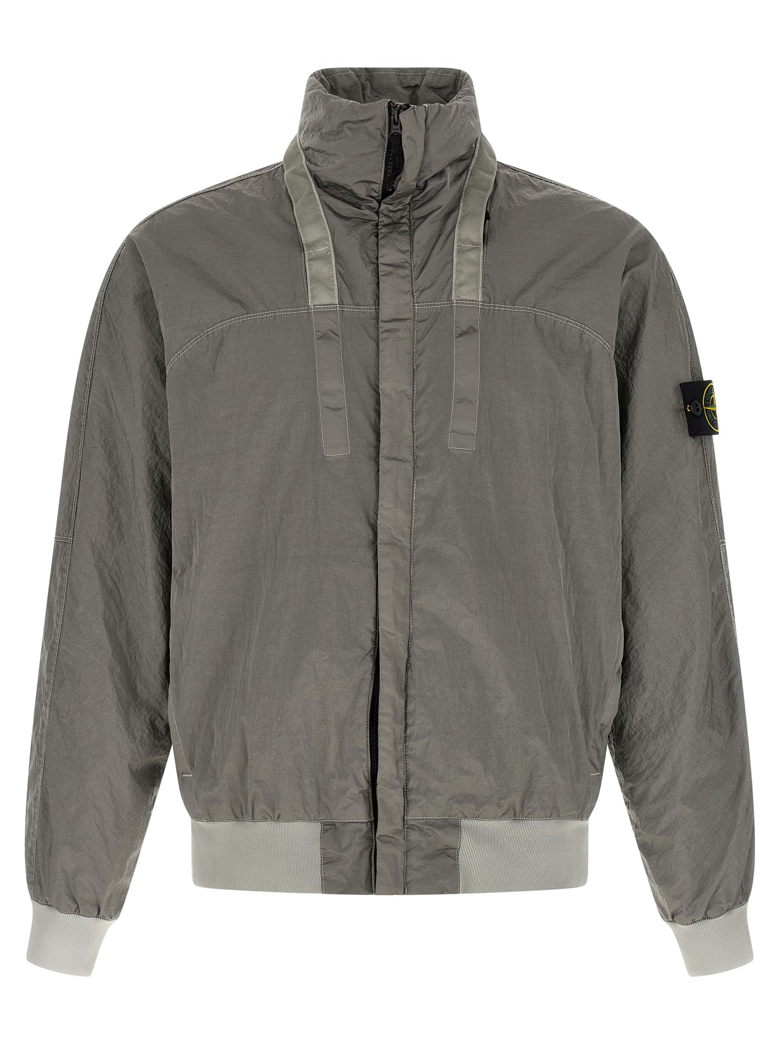Stone Island Gray Polyamide Men's Bomber
