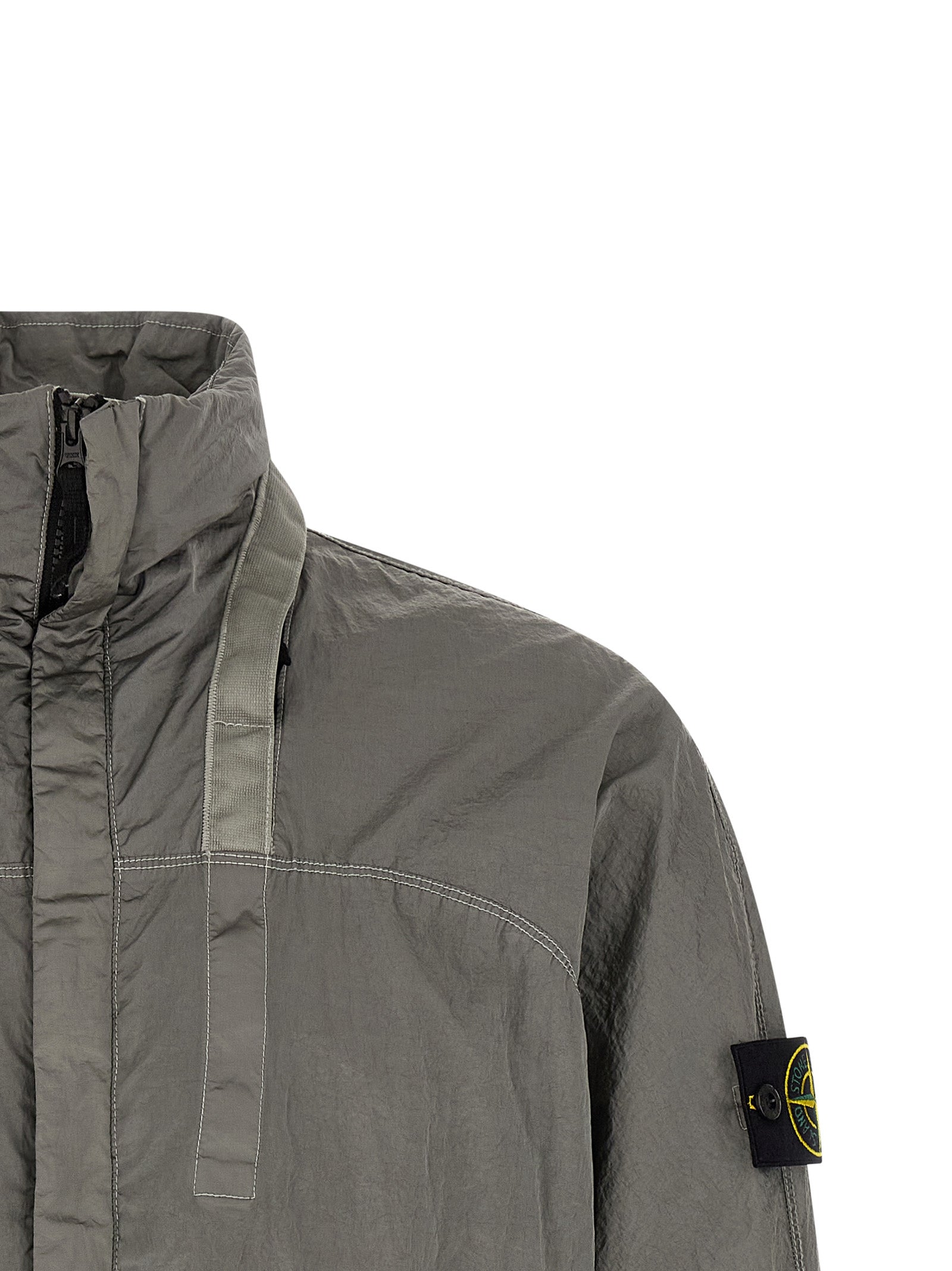 Stone Island Gray Polyamide Men's Bomber