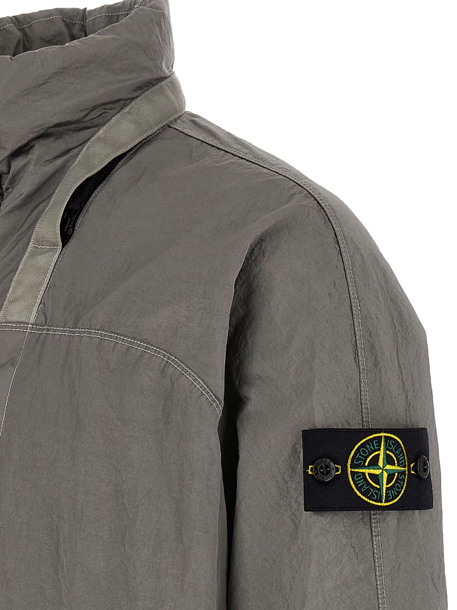 Stone Island Gray Polyamide Men's Bomber