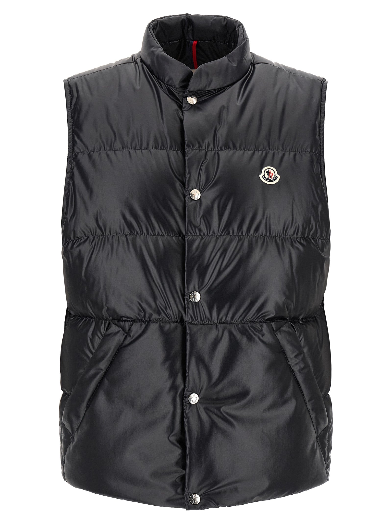 Moncler Blue Polyester Sleeveless Men's Jacket