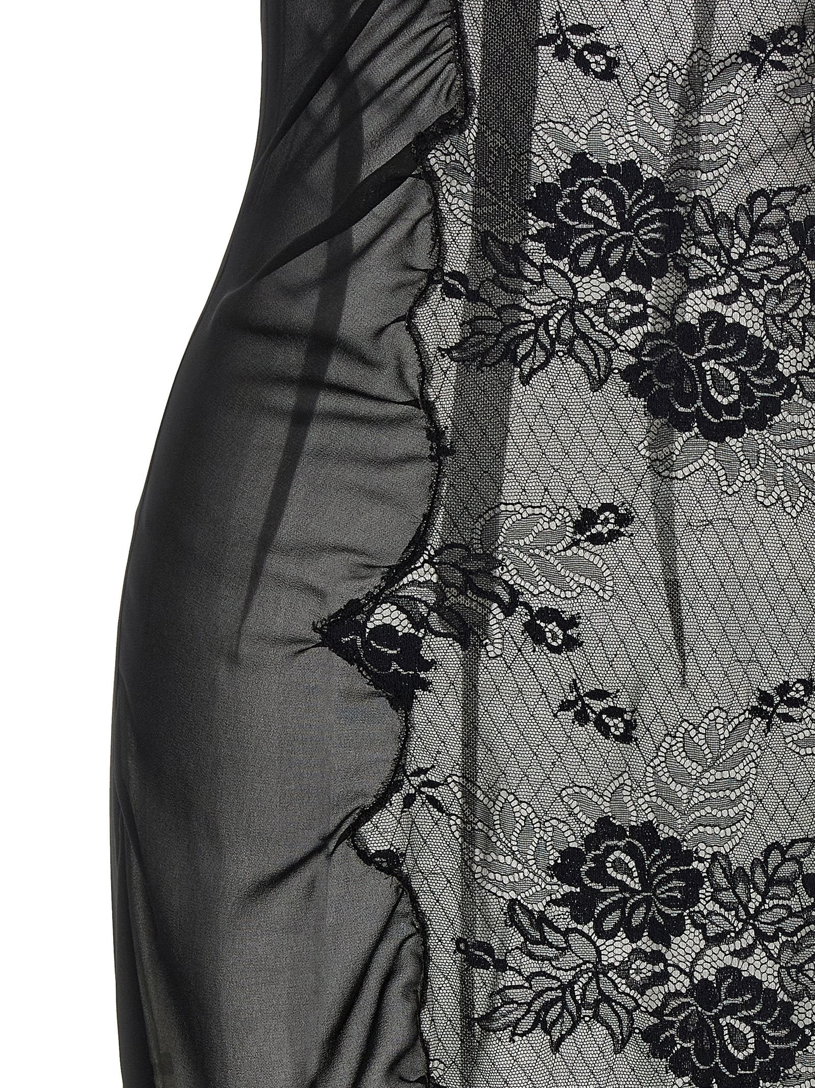 The Attico Black Cotton Midi Women's Dress