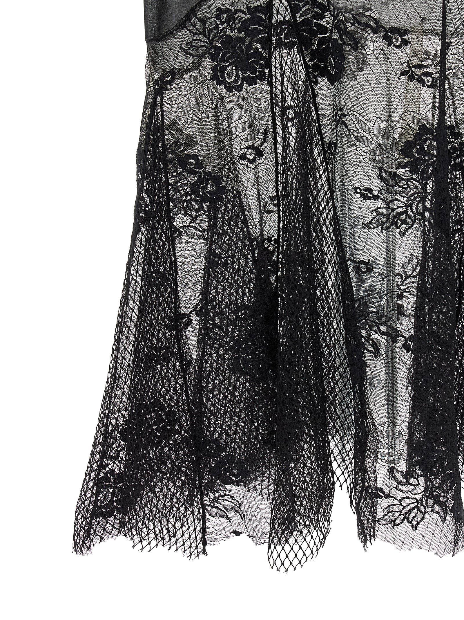 The Attico Black Cotton Midi Women's Dress