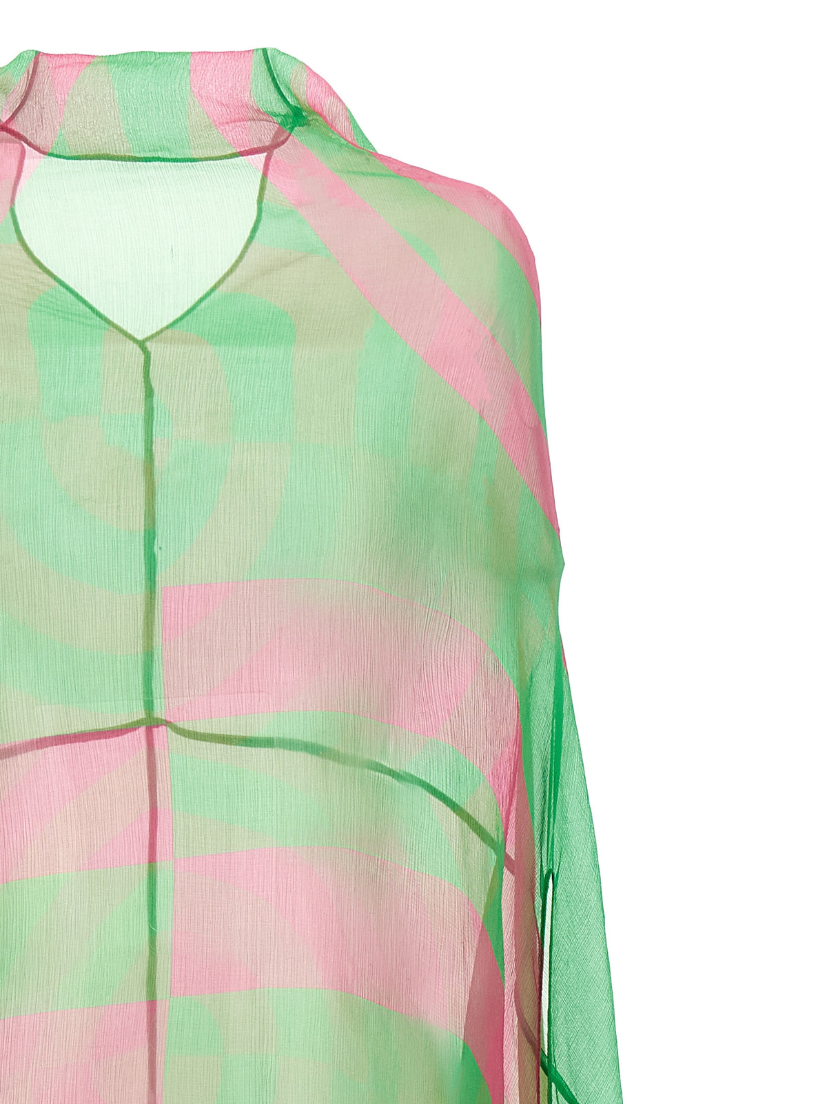 Dries Van Noten Bicolor Silk Midi Women's Dress