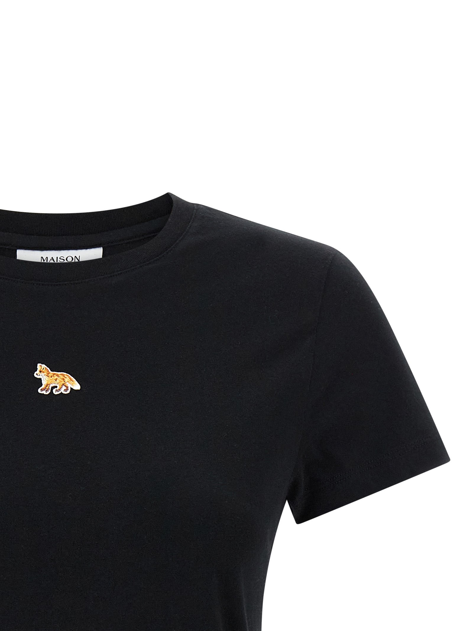 Maison Kitsuné Black Cotton Women's T-Shirt