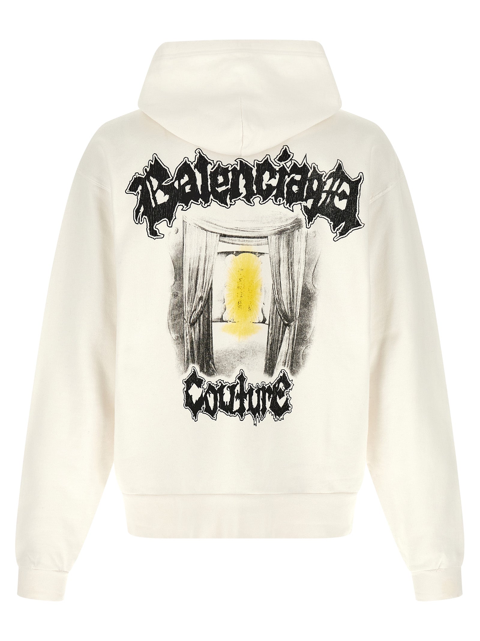 Balenciaga White Cotton Men's Sweatshirt