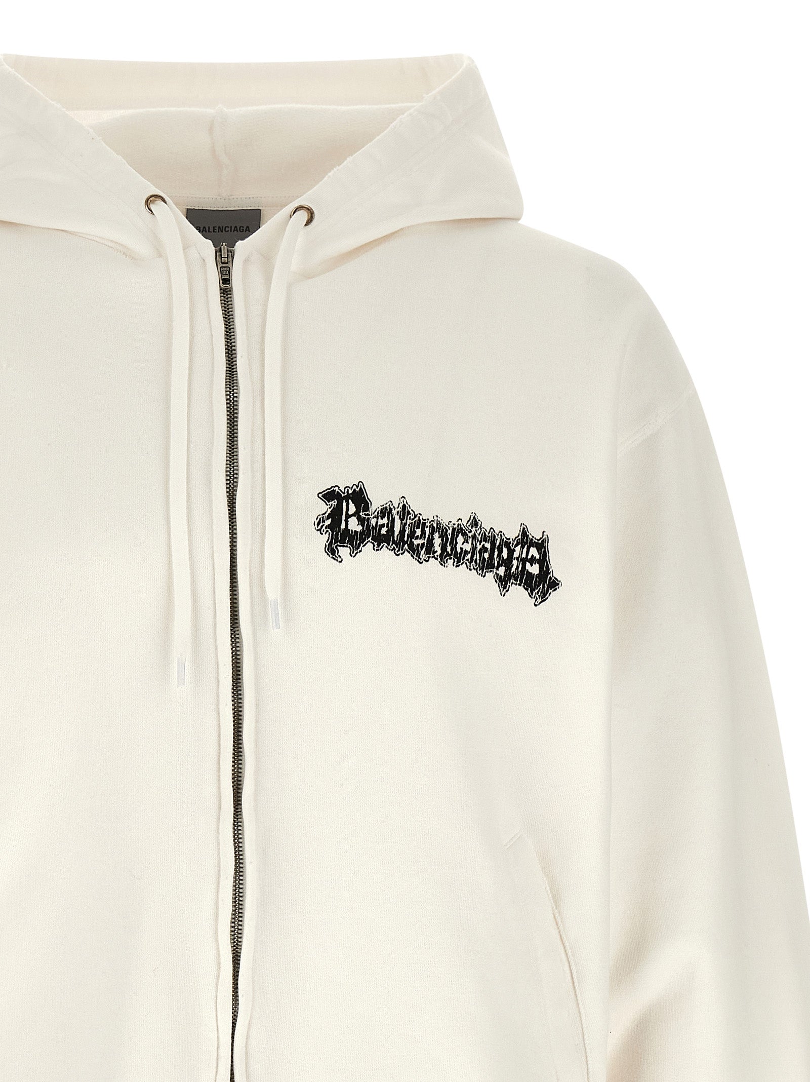 Balenciaga White Cotton Men's Sweatshirt