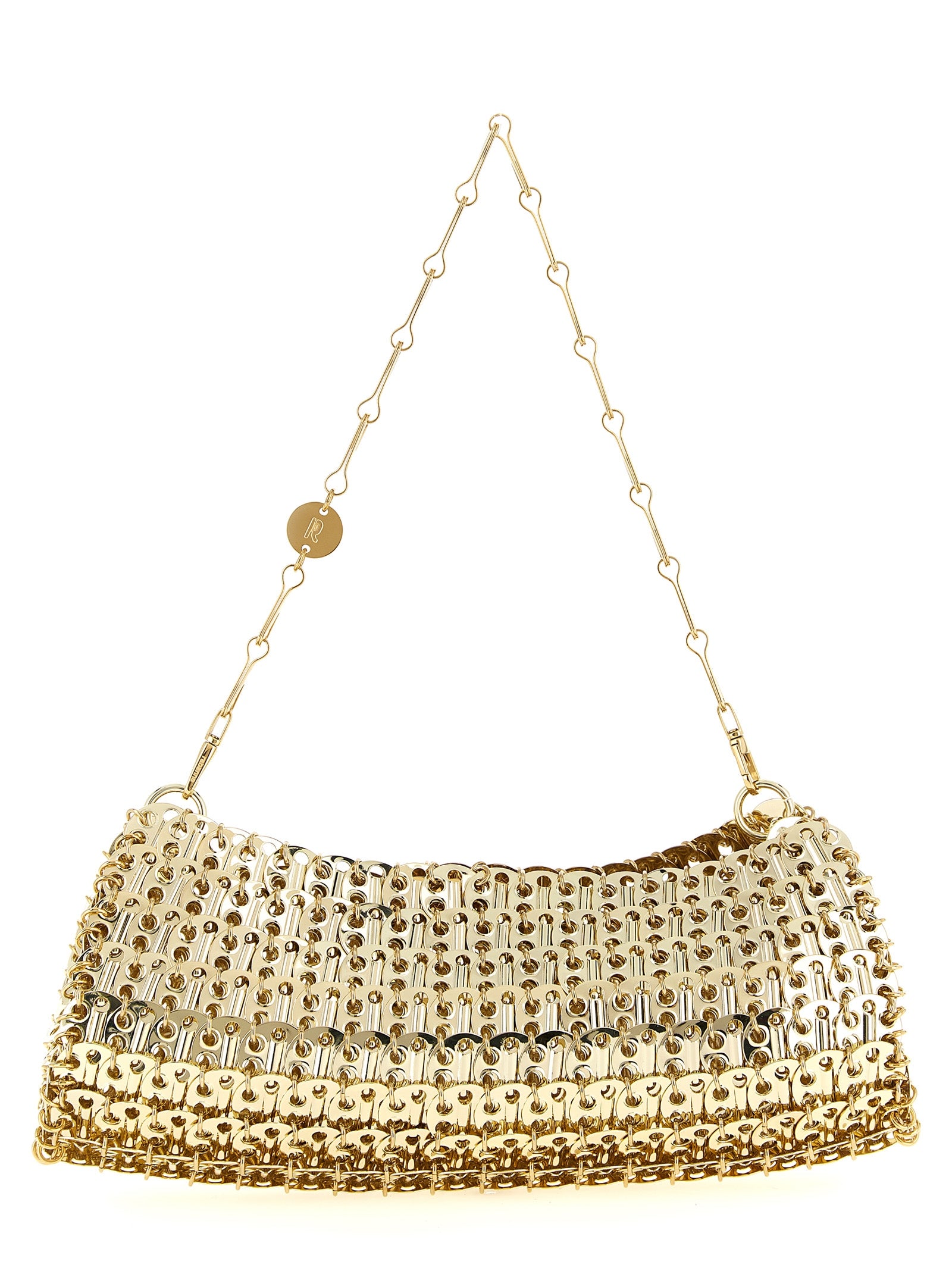 Paco Rabanne Gold Brass Clutch Women's Bag