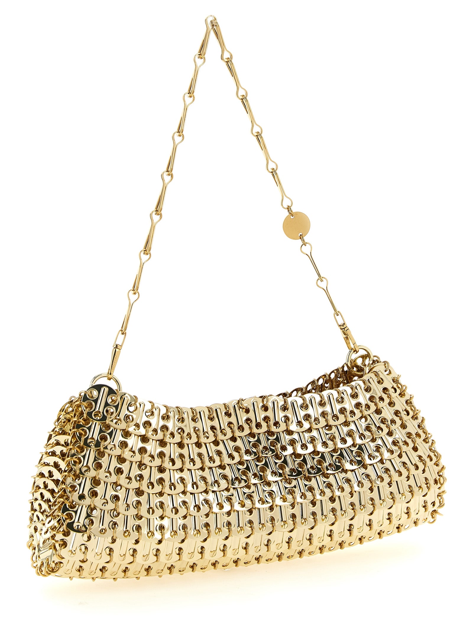 Paco Rabanne Gold Brass Clutch Women's Bag