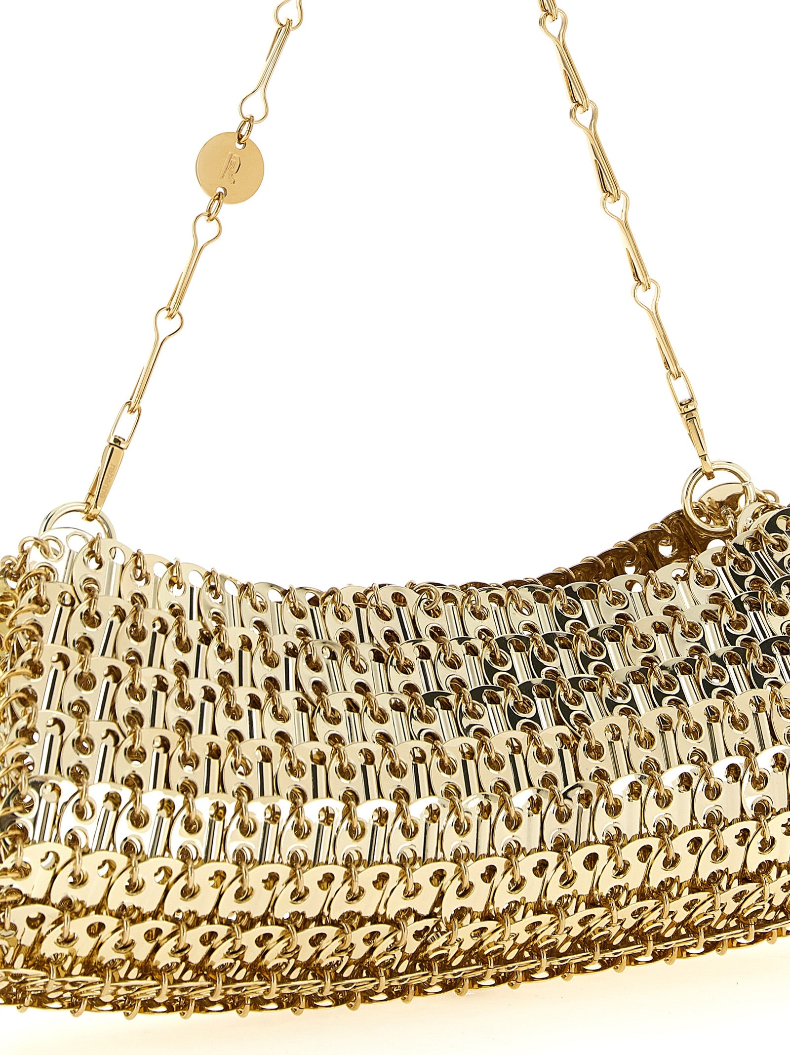Paco Rabanne Gold Brass Clutch Women's Bag