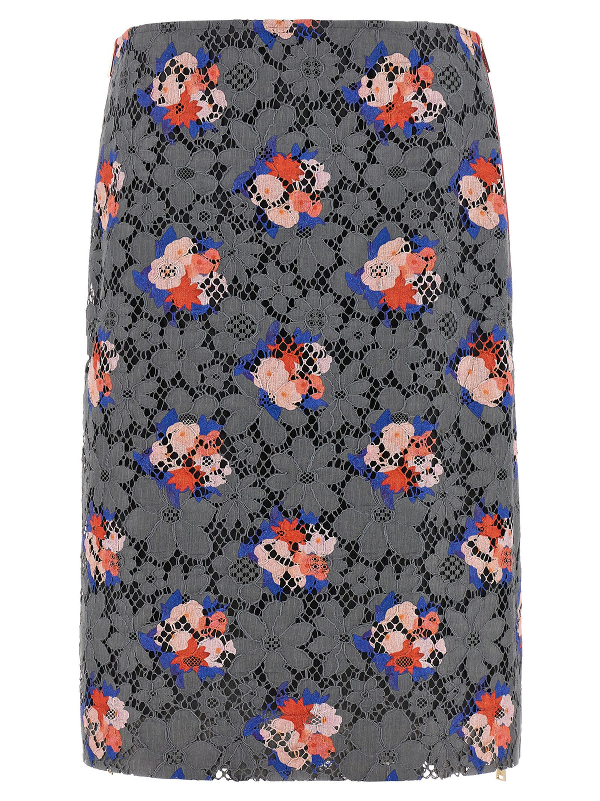 Fendi Gray Cotton Midi Women's Skirt