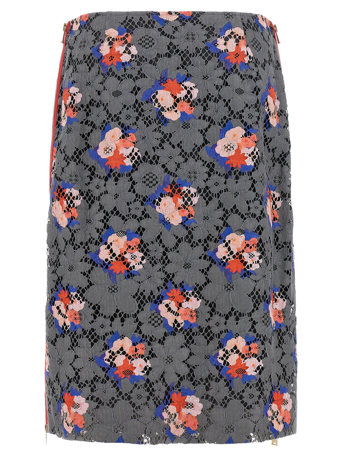 Fendi Gray Cotton Midi Women's Skirt