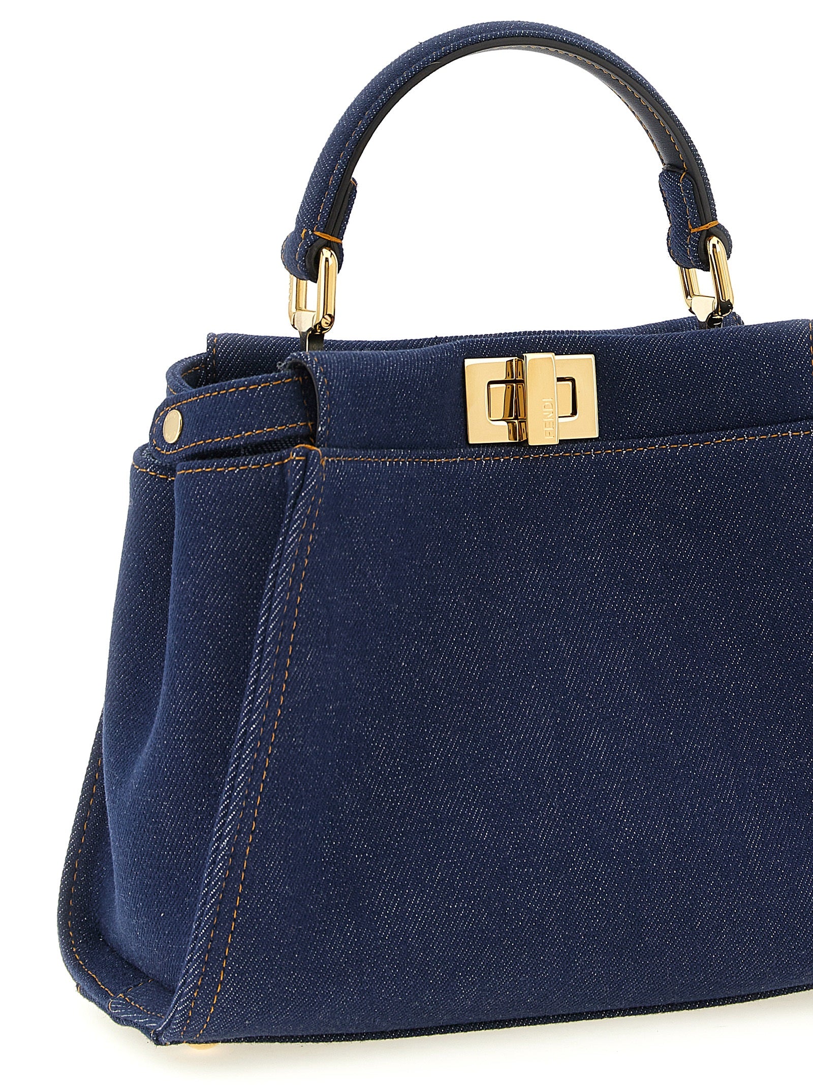 Fendi Blue Cotton Women's Handbag