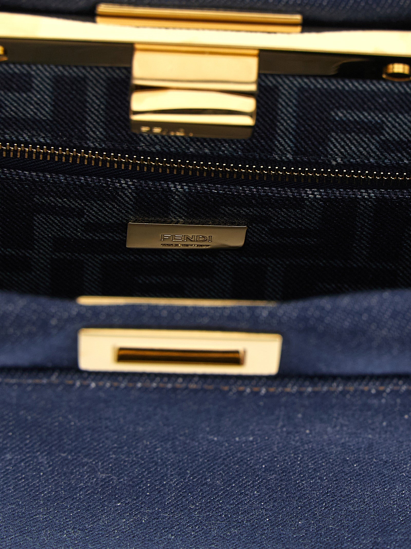 Fendi Blue Cotton Women's Handbag