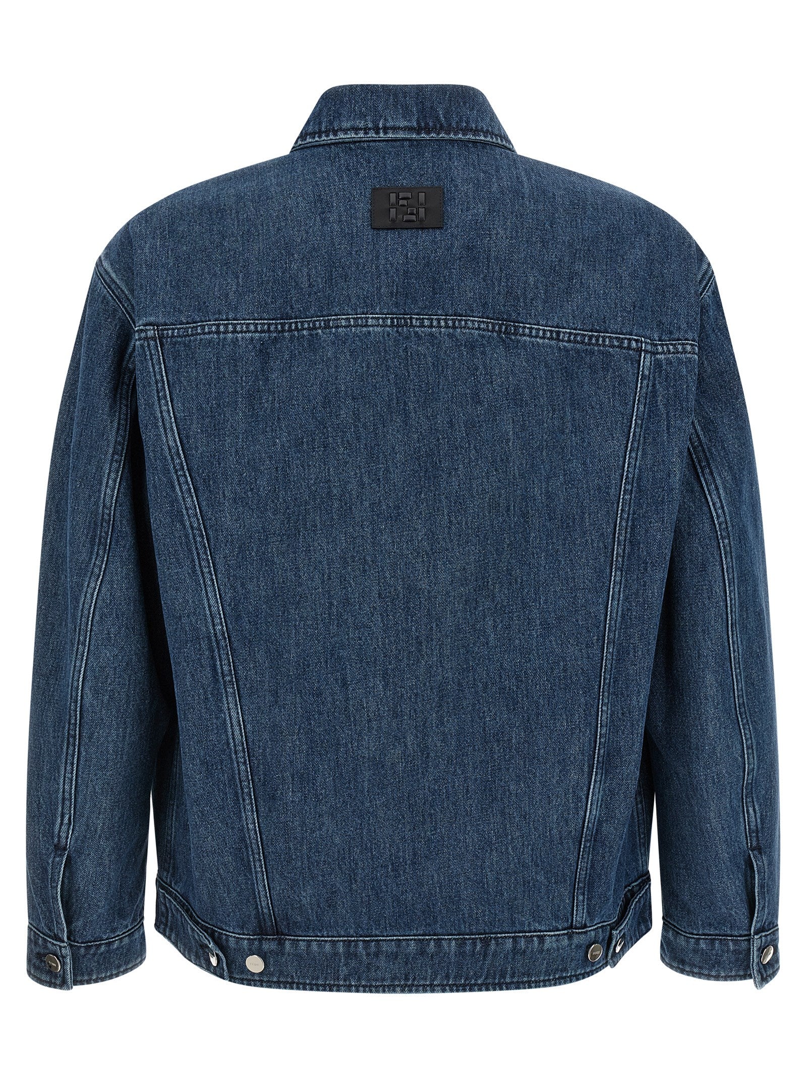 Fendi Blue Cotton Denim Men's Jacket