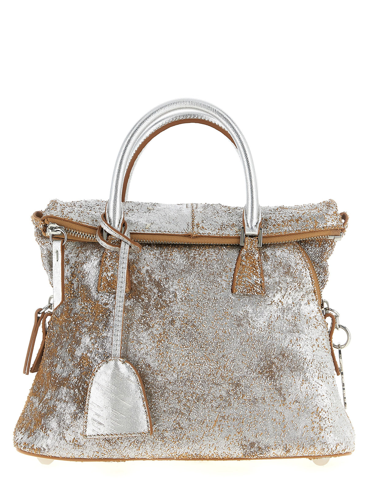 Maison Margiela Silver Lambskin Women's Handbag