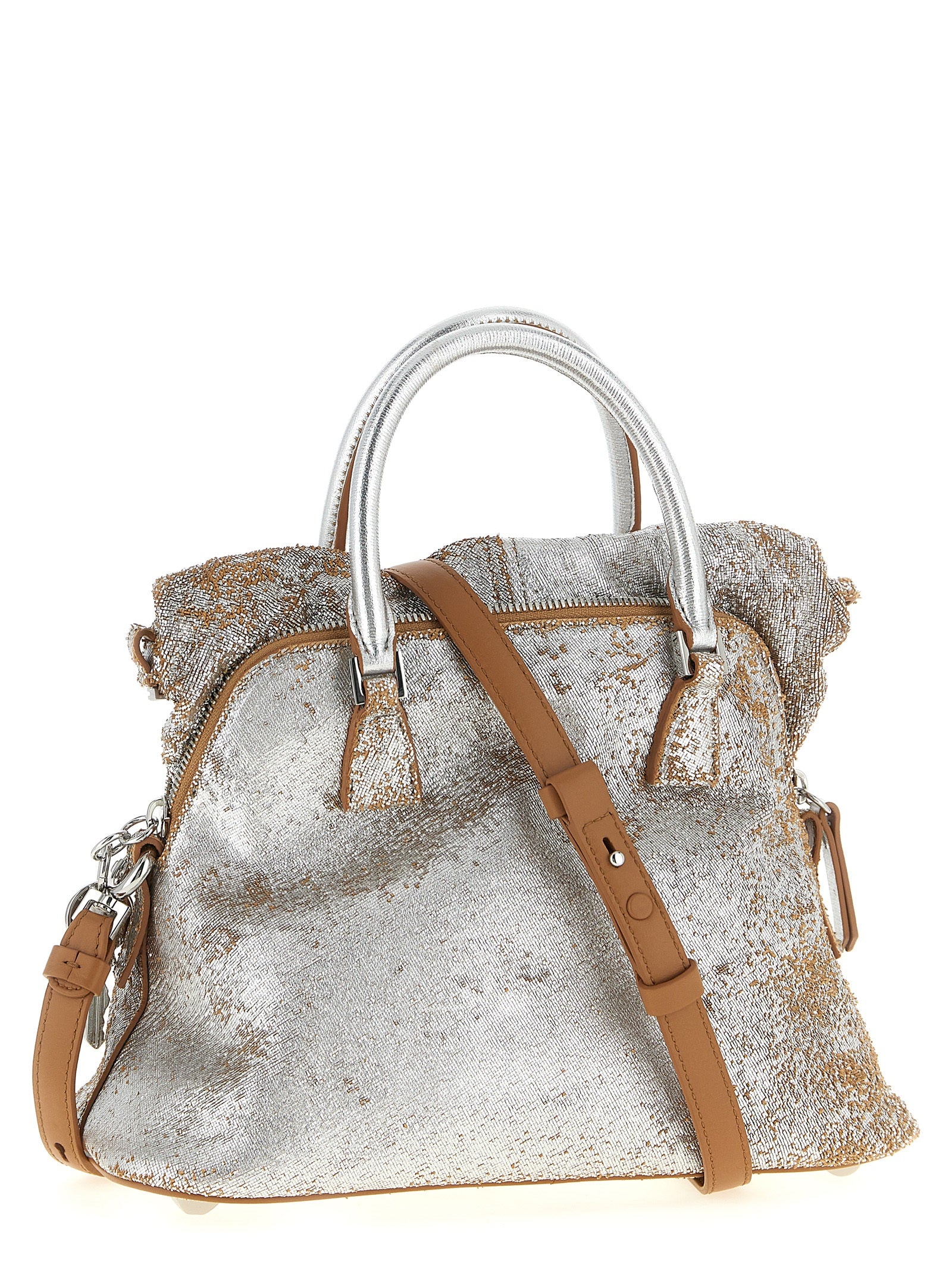Maison Margiela Silver Lambskin Women's Handbag