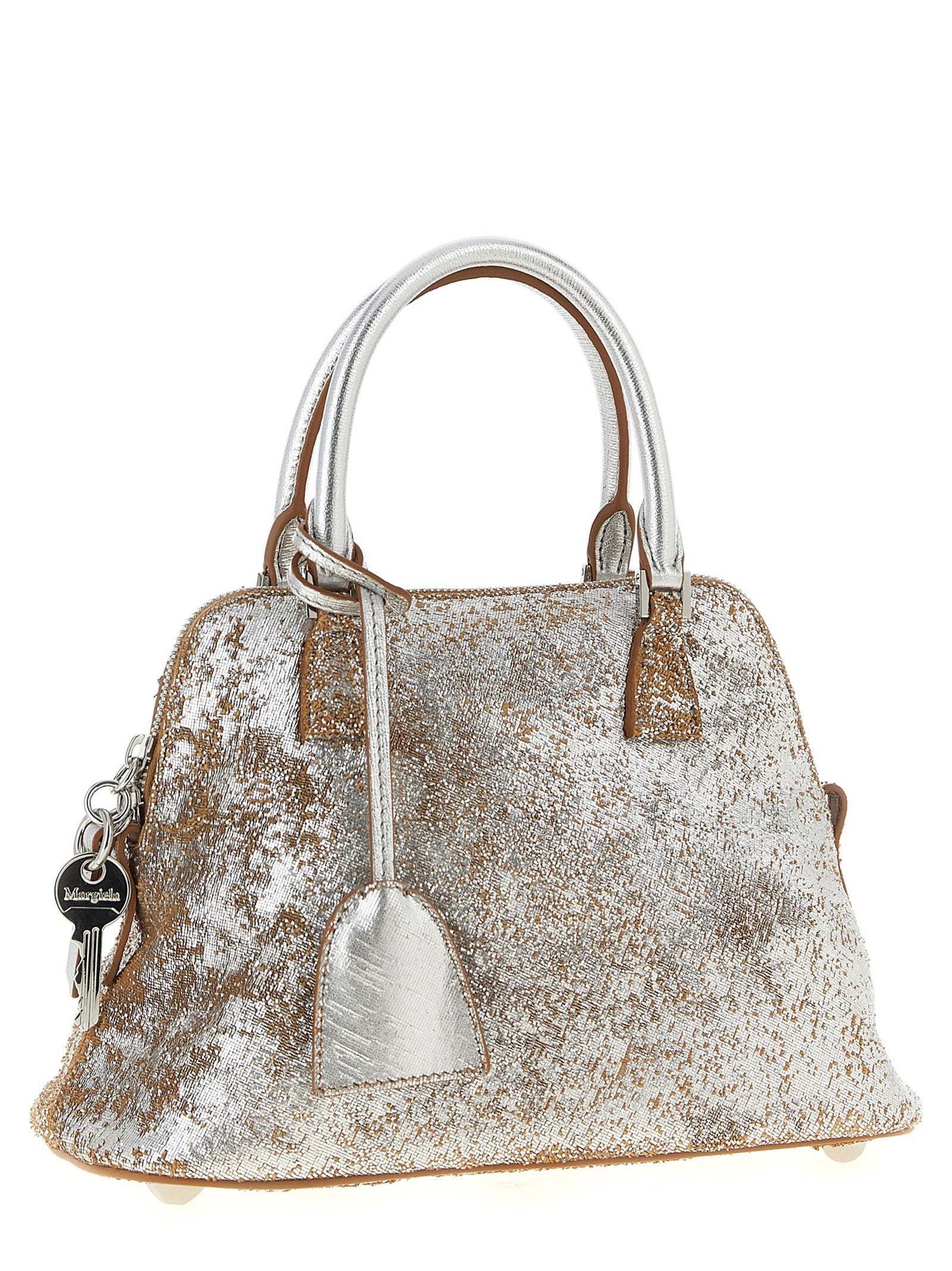 Maison Margiela Silver Lambskin Women's Handbag