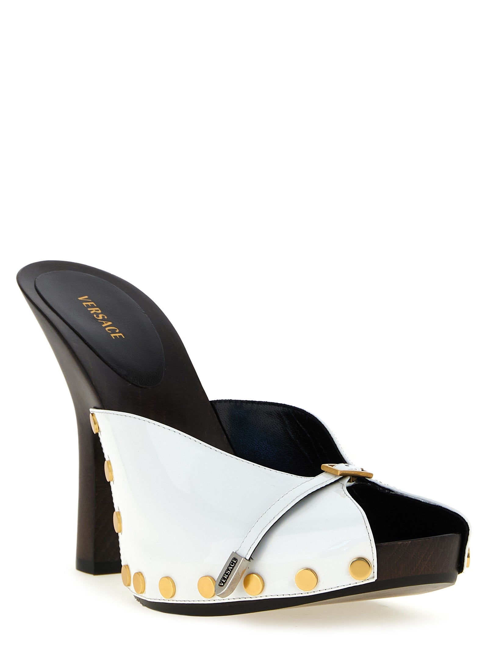Versace Bicolor Calfskin High Heel Women's Pumps
