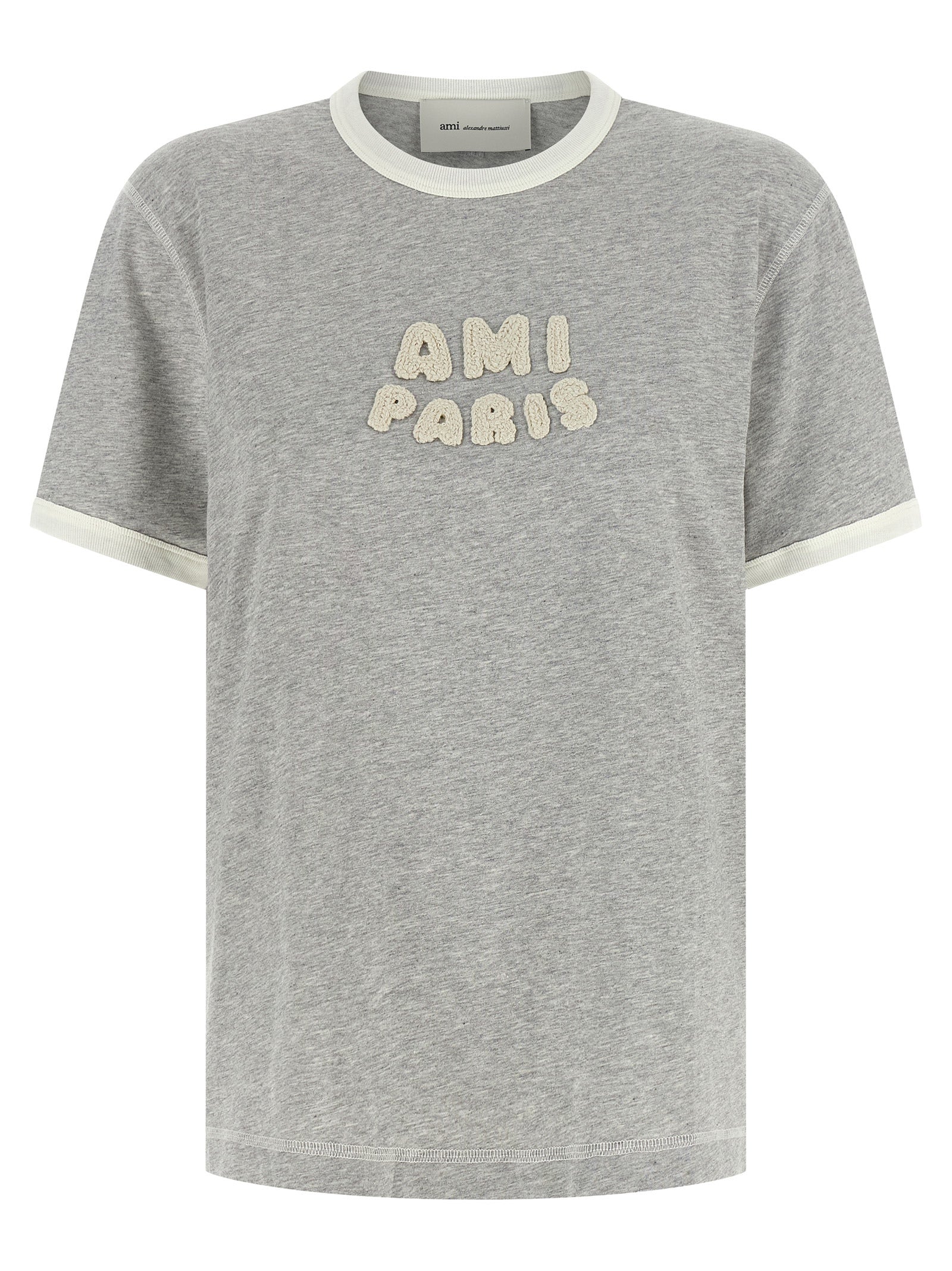 Ami Paris Gray Cotton Women's T-Shirt