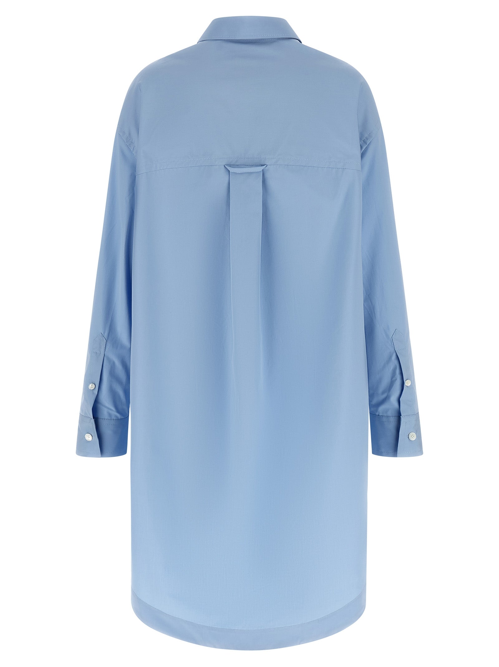 Ami Paris Blue Cotton Midi Women's Dress