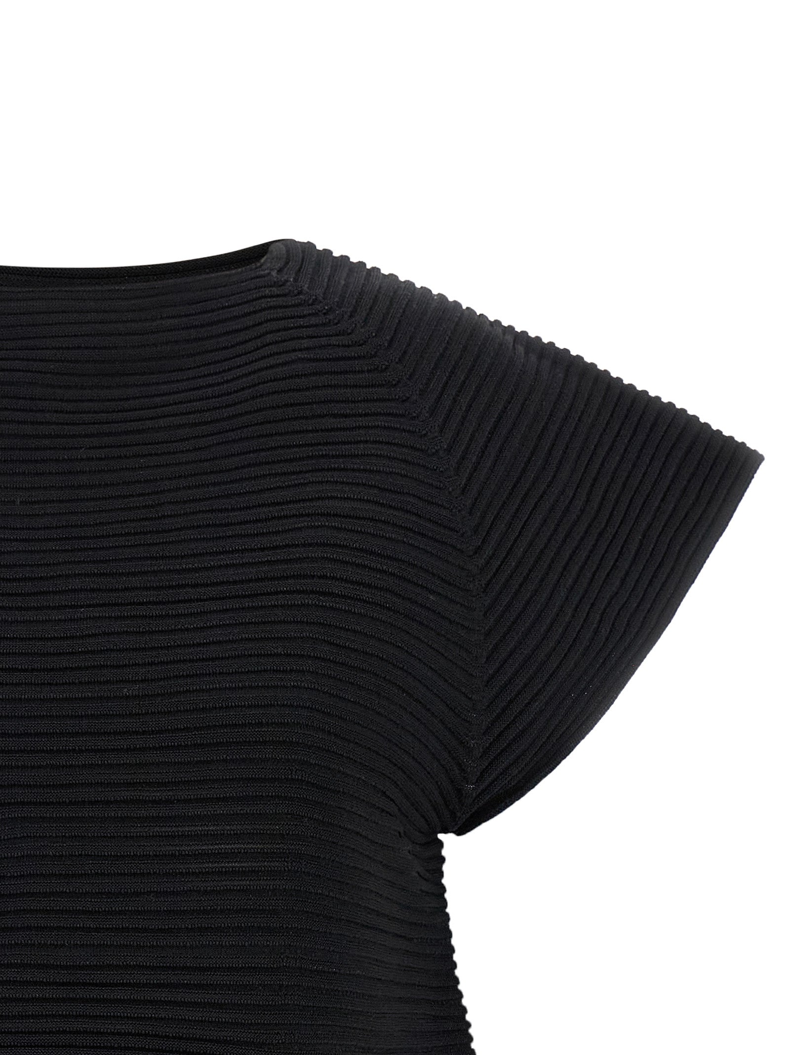 Issey Miyake Black Polyester Short Women's Dress