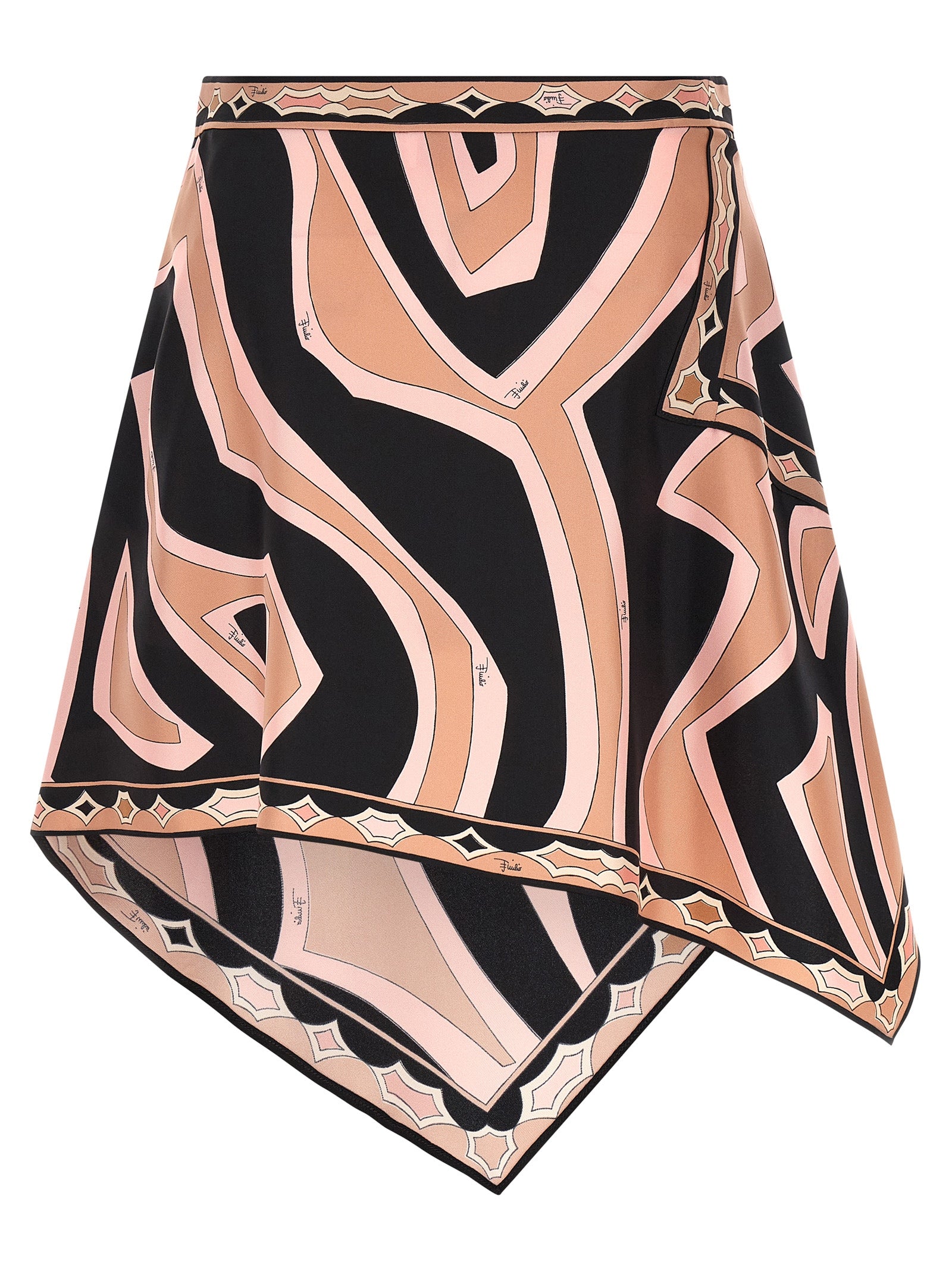 Emilio Pucci Multicolor Silk Long Women's Skirt