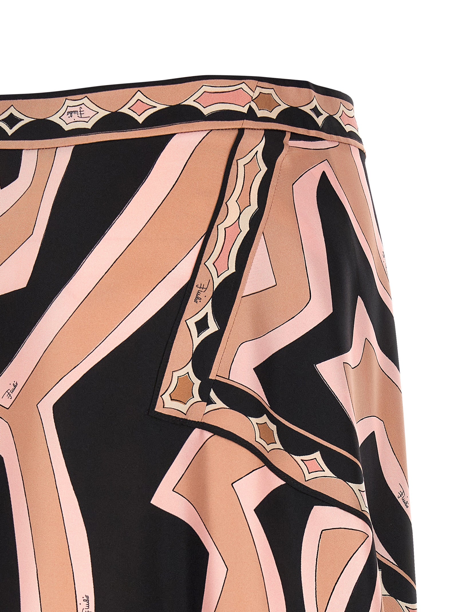 Emilio Pucci Multicolor Silk Long Women's Skirt