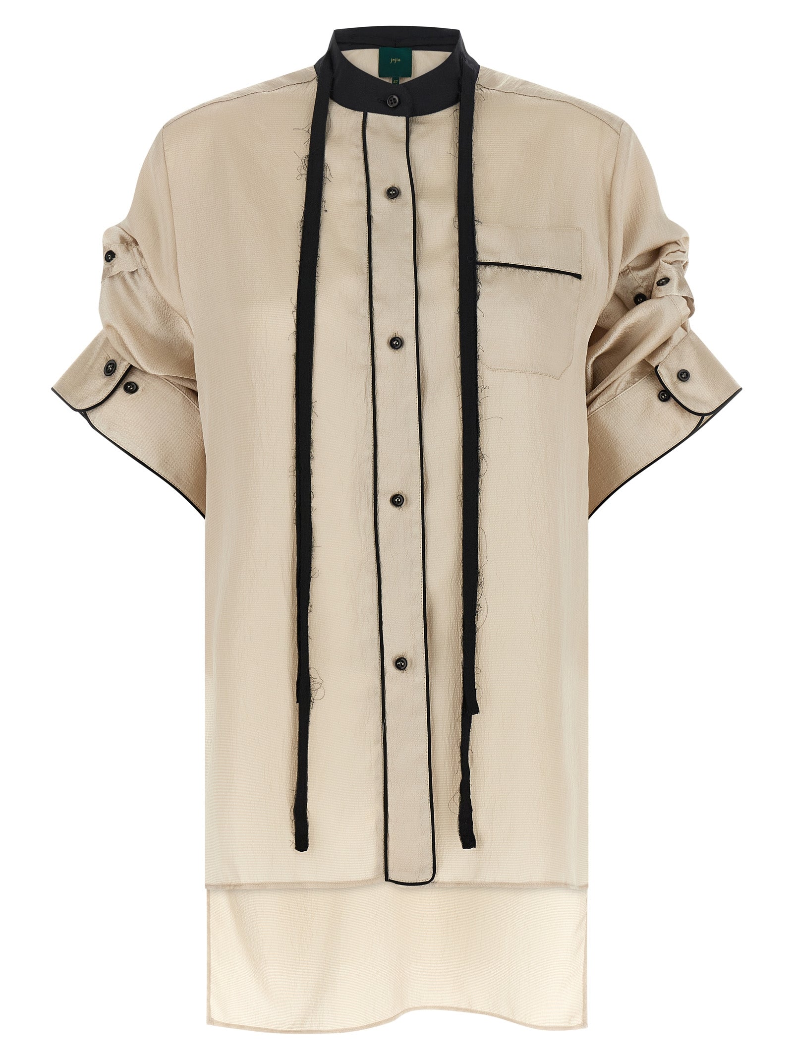 MAISON JEJIA Beige Polyester Women's Blouse