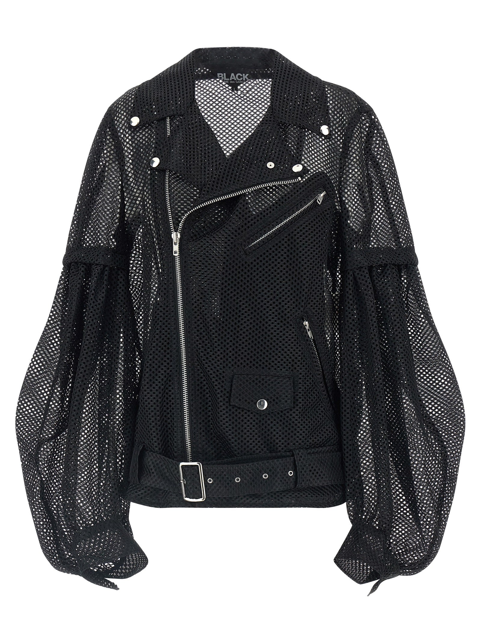 Comme Des Garçons Black Polyester Biker Men's Jacket