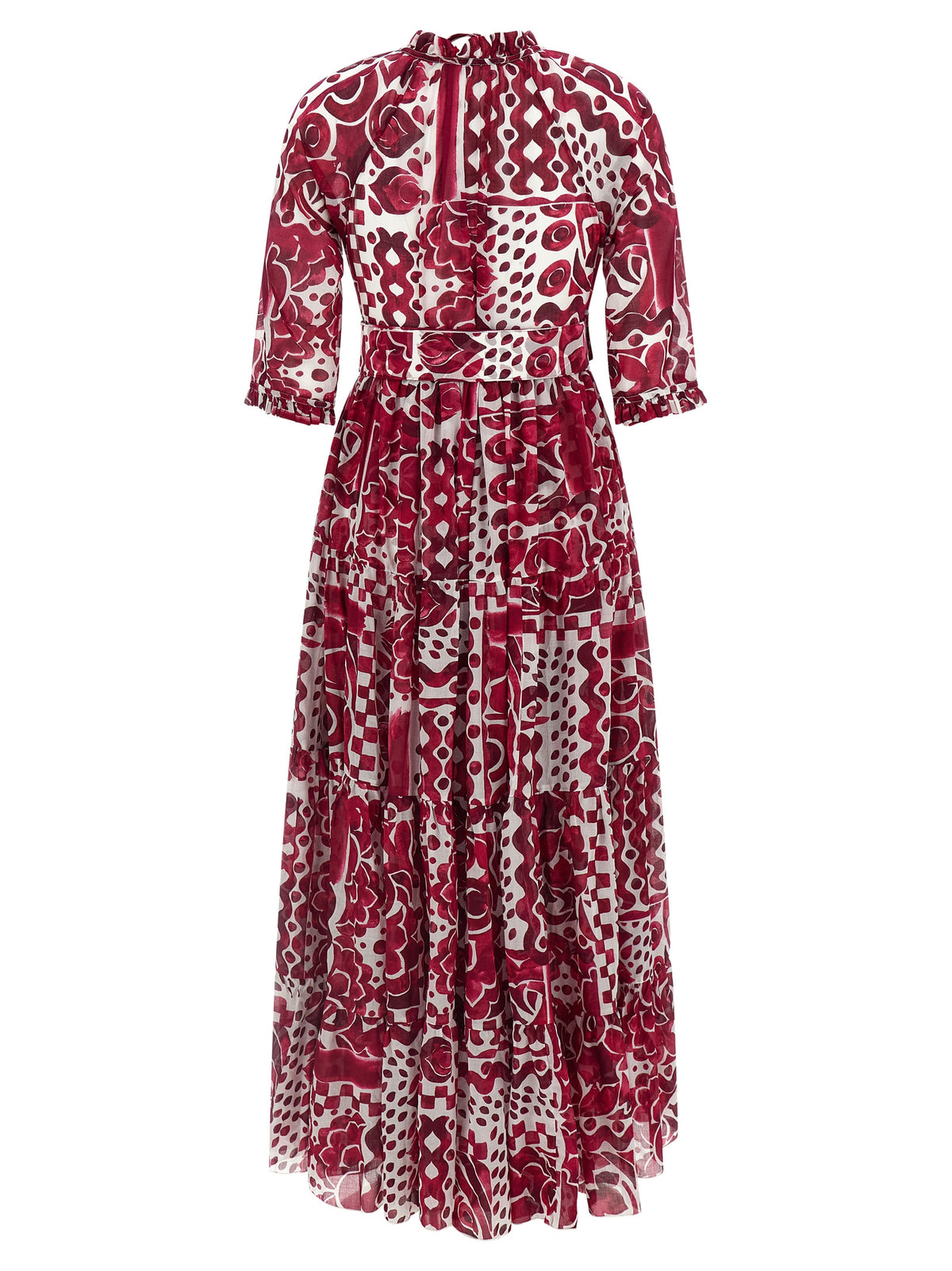SAMANTHA SUNG Fuchsia Cotton Long Women's Dress