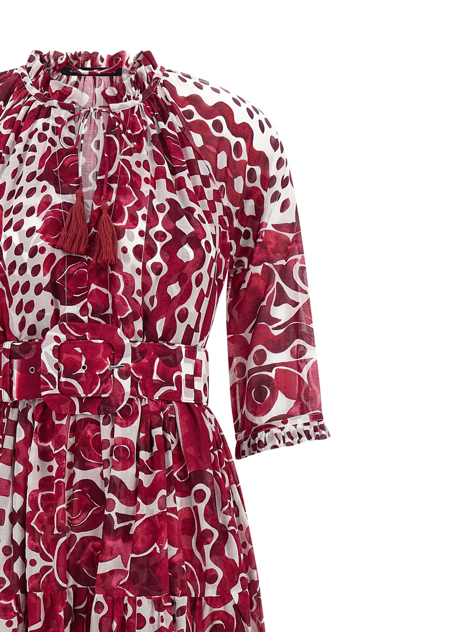 SAMANTHA SUNG Fuchsia Cotton Long Women's Dress