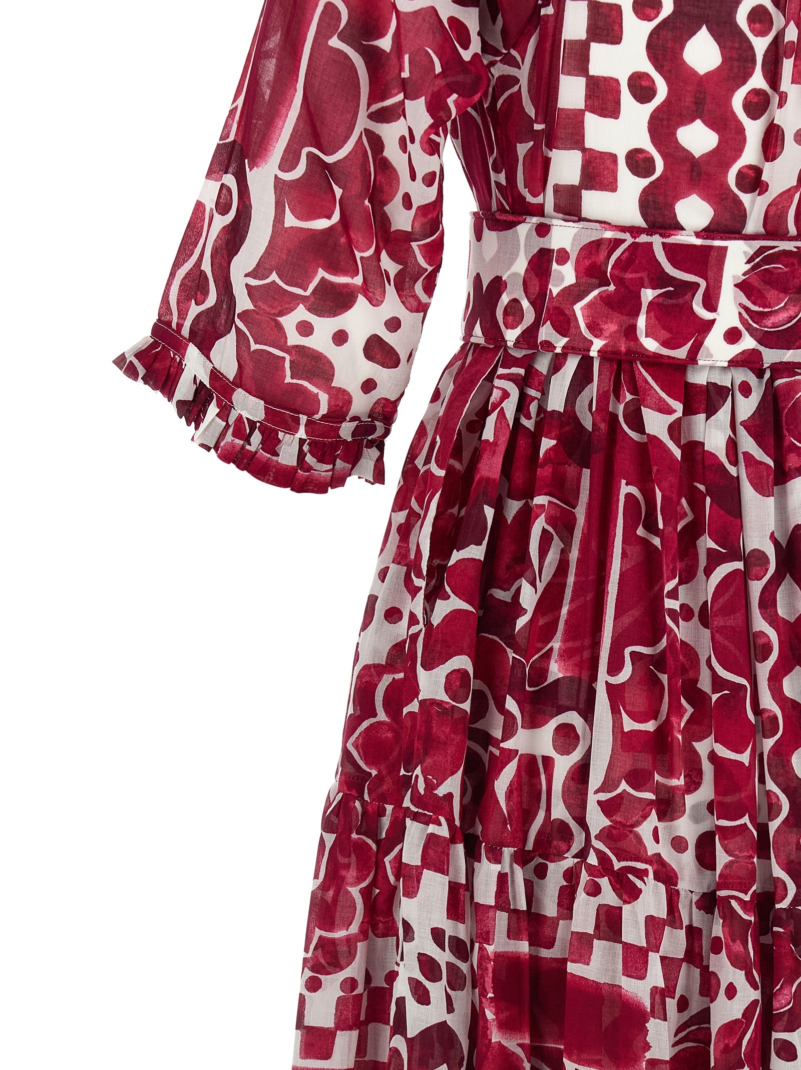 SAMANTHA SUNG Fuchsia Cotton Long Women's Dress