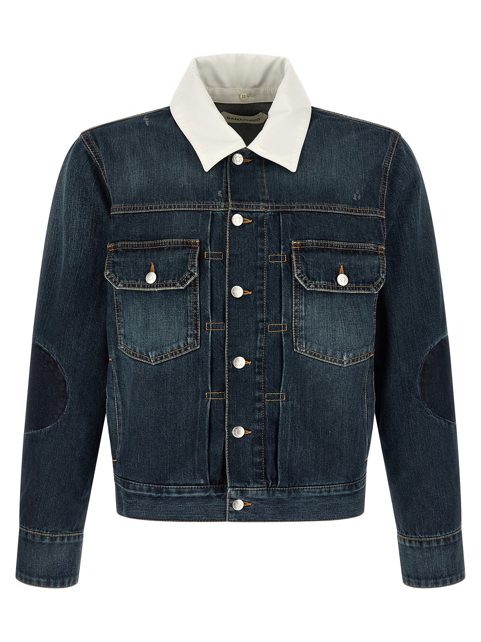 Namacheko Blue Cotton Denim Men's Jacket
